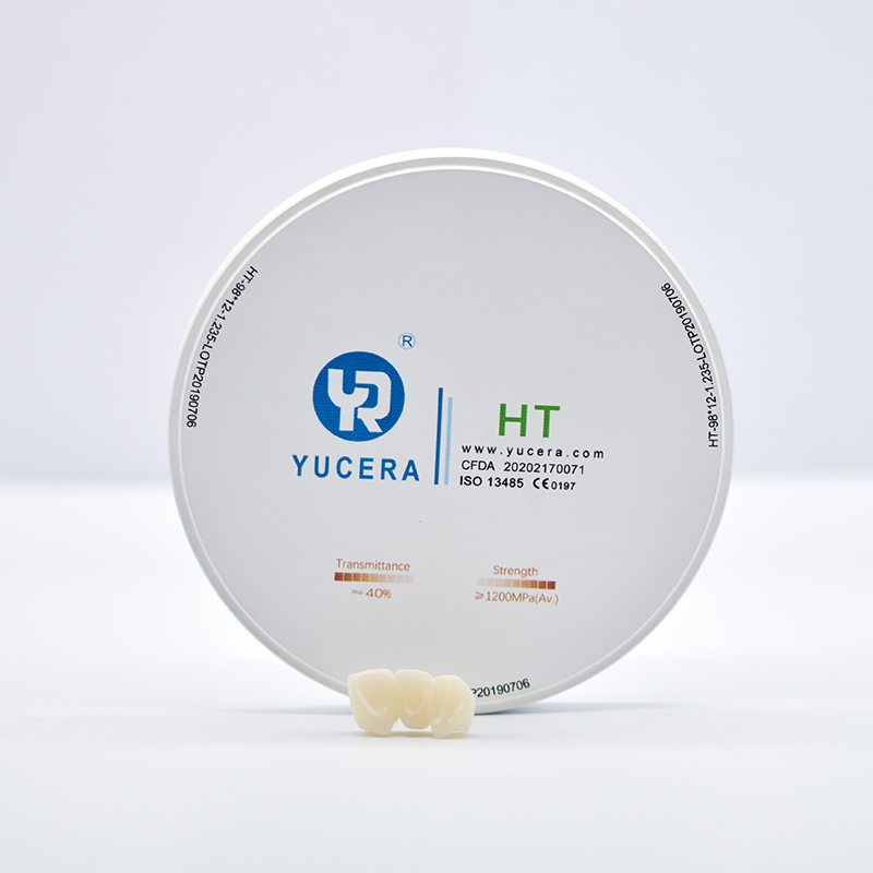 YUCERA 98mm HT 고투명 CAD CAM 치과 재료 제조업체 치과 실험실 소모품 지르코니아 블록 공장 가격