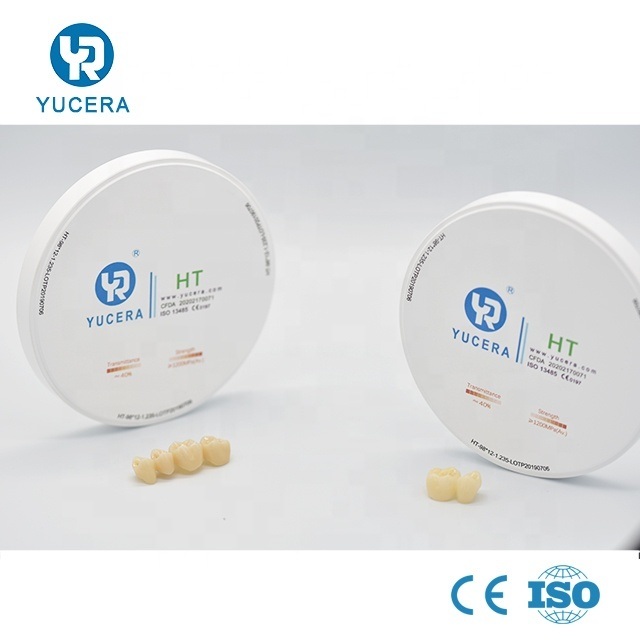 YUCERA 98mm HT 고투명 CAD CAM 치과 재료 제조업체 치과 실험실 소모품 지르코니아 블록 공장 가격