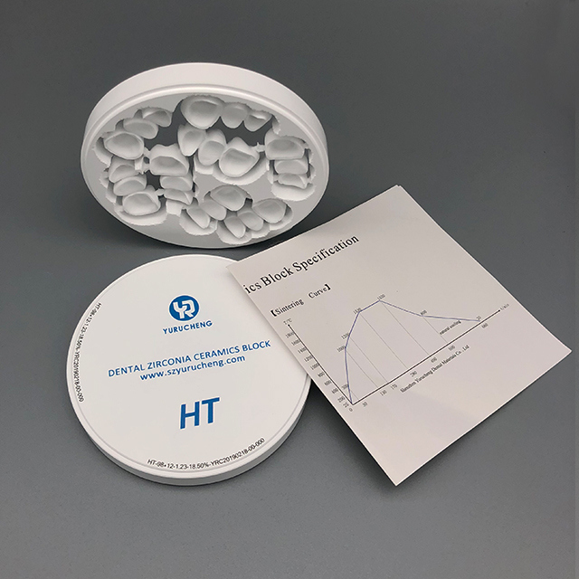 YUCERA 98mm HT 고투명 CAD CAM 치과 재료 제조업체 치과 실험실 소모품 지르코니아 블록 공장 가격