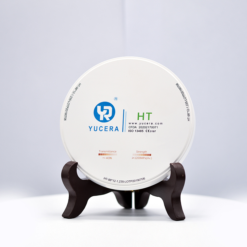 YUCERA 98mm HT 고투명 CAD CAM 치과 재료 제조업체 치과 실험실 소모품 지르코니아 블록 공장 가격