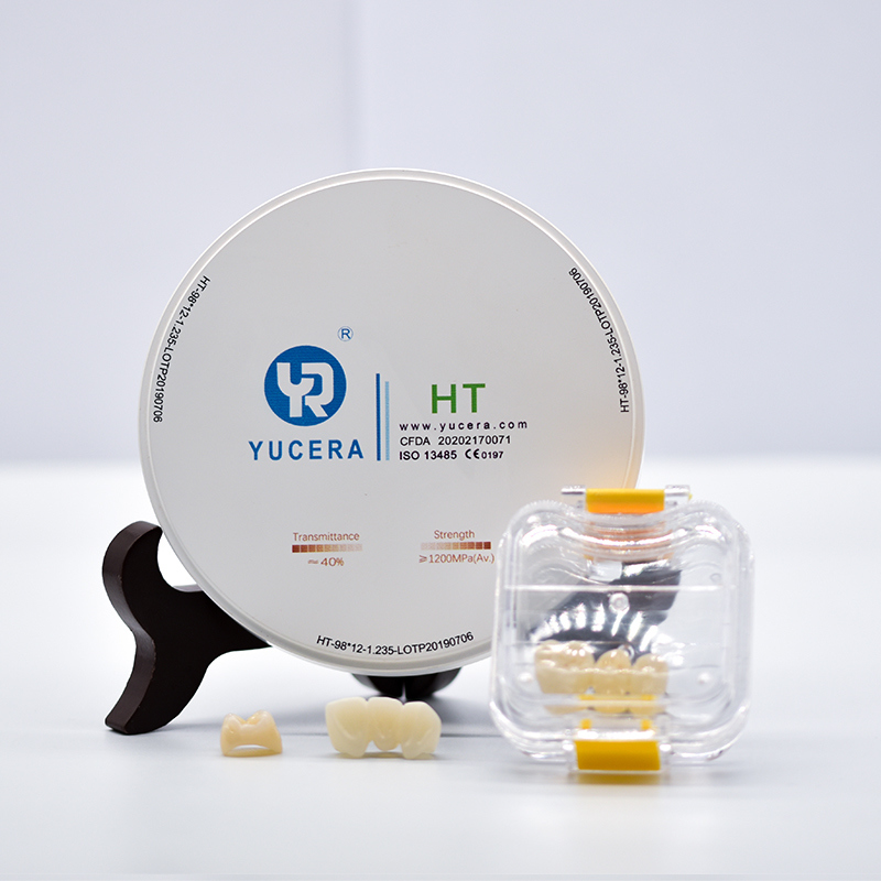 YUCERA 98mm HT 고투명 CAD CAM 치과 재료 제조업체 치과 실험실 소모품 지르코니아 블록 공장 가격