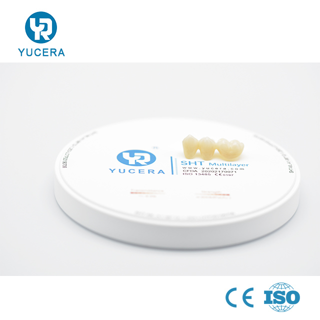 YUCERA Dental Products  Multilayer Dental  Zirconia Blocks for Dental Cad Cam Milling Machine