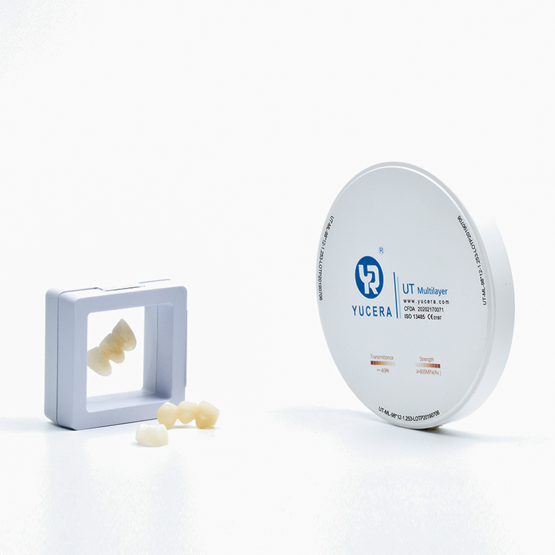 Yucera 지르코니아 블록 UT 98*10mm  멀티레이어 지르코니아 블록 밀링 머신용 치과 재료