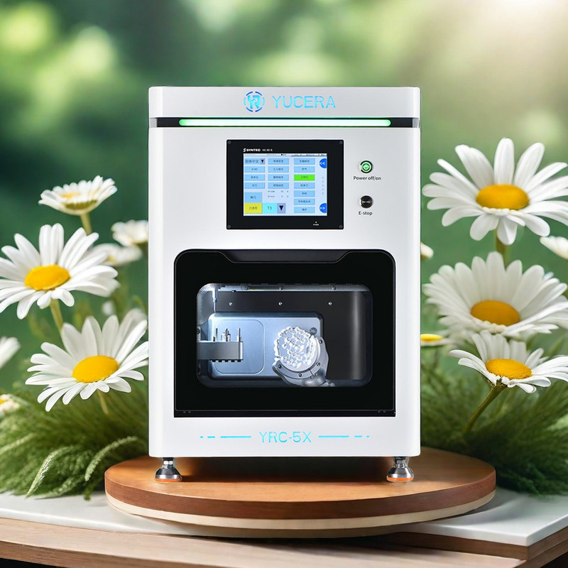 Yucera Compact Mini CNC 밀링 머신 치과 실험실 5축 CAD CAM 지르코니아 금속 크라운 제조