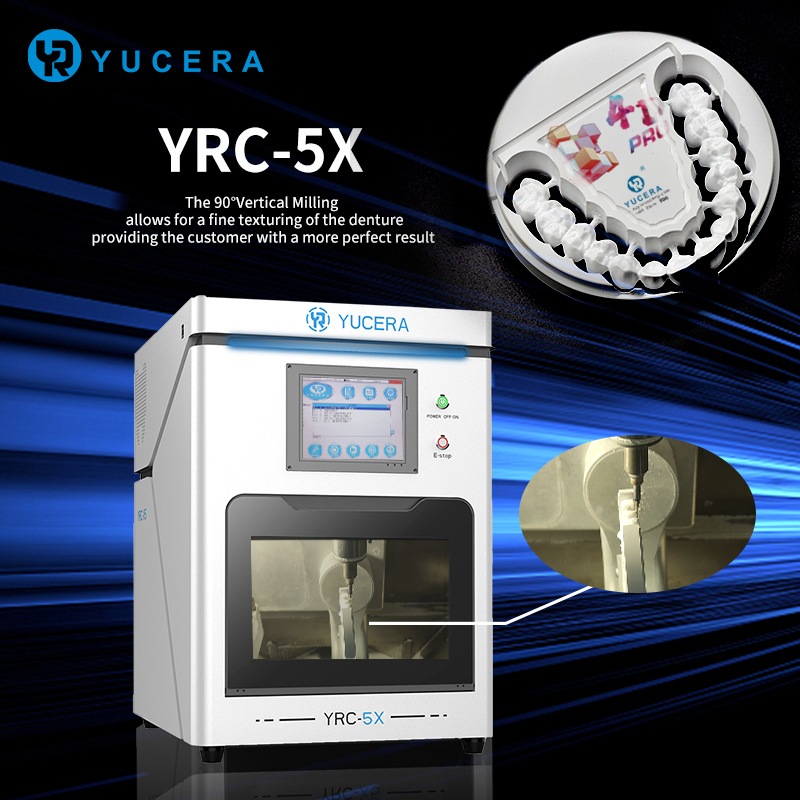 Yucera YRC-5X -5축 CAD CAM 치과 밀링 머신 핫 CADCAM 치과용 지르코니아, 치과 기공소 치과 밀링 머신