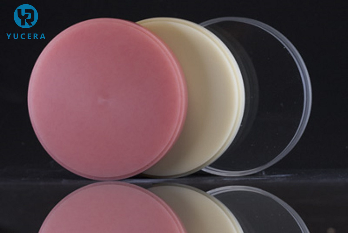 YUCERA PMMA 치과 실험실 소모품 개방형 CAD CAM 밀링 시스템용 치과 PMMA 디스크 밀링 머신용 치과 PMMA 블록