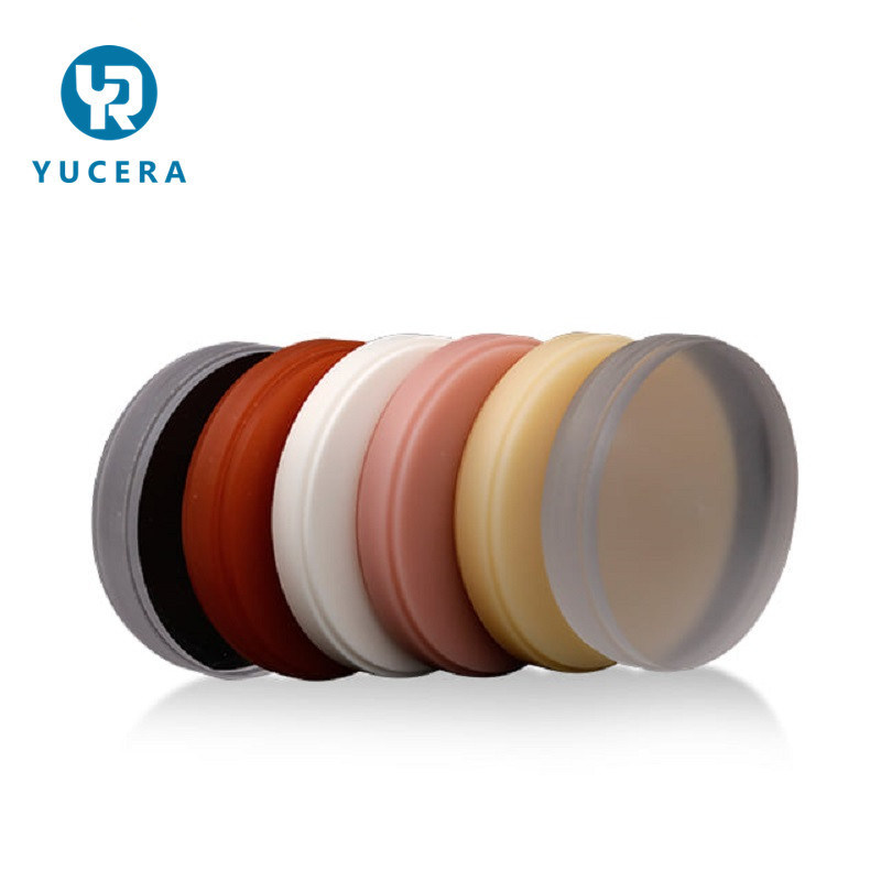 Yucera 치과 소모품 CAD CAM 밀링 PMMA 퍽 (치과 실험실용 치과 레진 아크릴 디스크 치과 PMMA 블록 임시 의치)