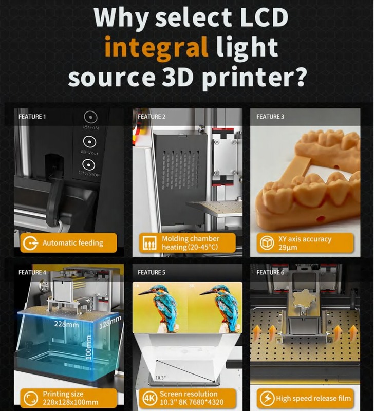 Yucera DJ89 Plus 데스크탑 치과용 3D 프린터 - 선명한 4K 해상도로 치과 실험실 혁신