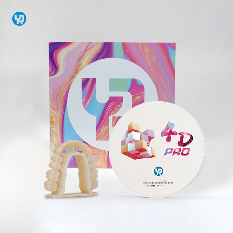 YR 98mm 지르코니아 블록 4D Pro 인공 치아 틀니 (치과 밀링 및 소결용)