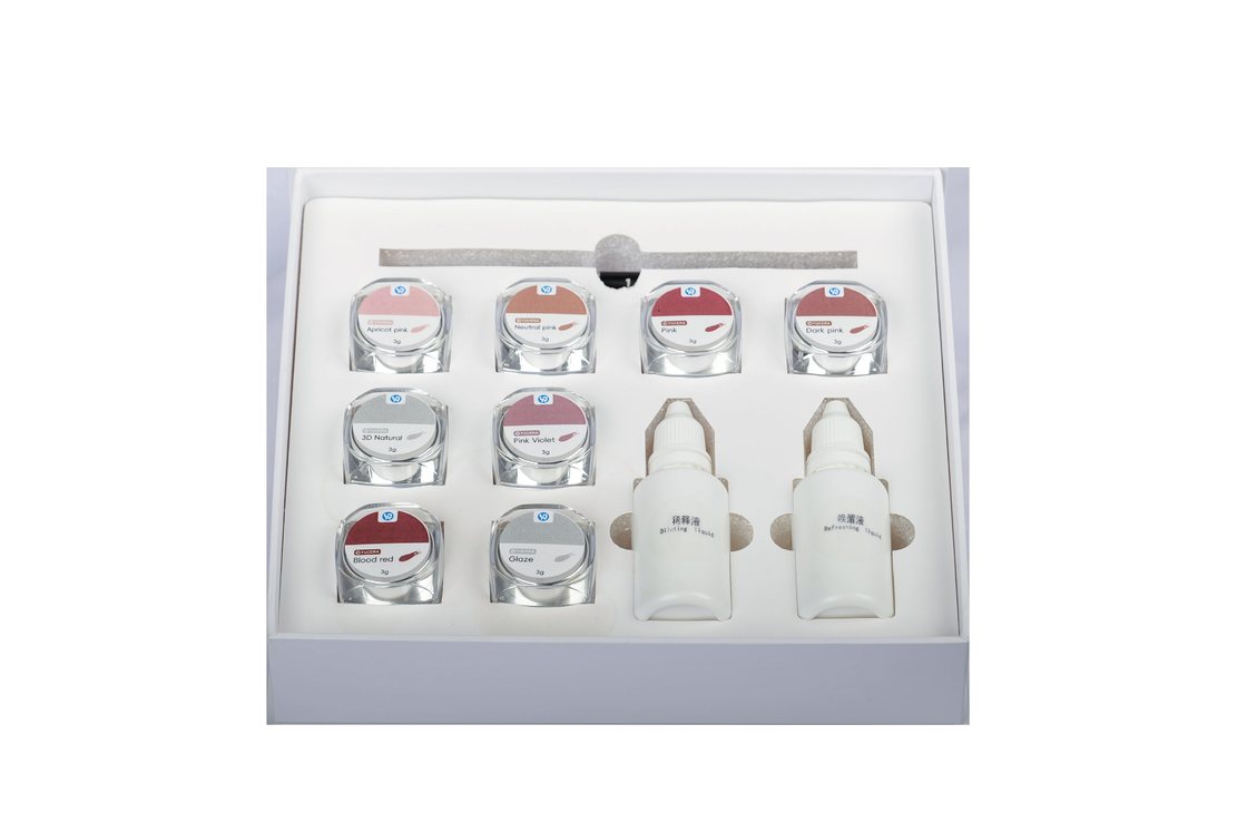 Yucera 18색 세라믹 지르코니아 스테이닝 & 글레이징 키트 내추럴 글로우 (치과 기공소 제작용)