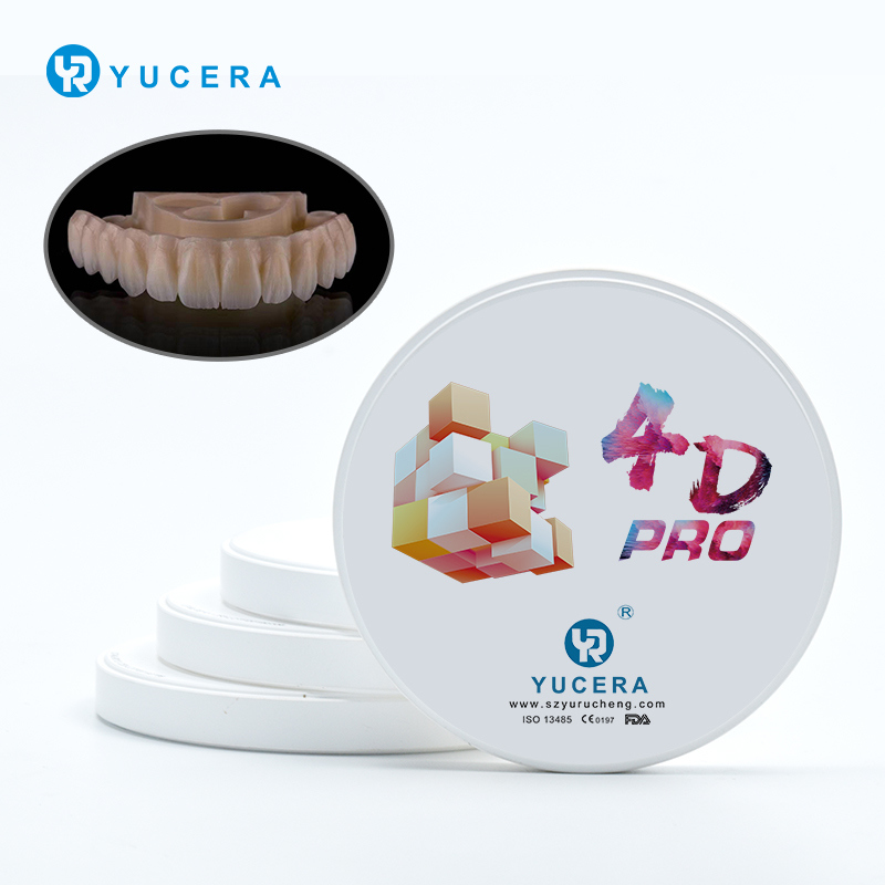 치과용 지르코니아 블록 YUCERA 4D Pro (1200MPa/43-57% 투과율) | 멀티 레이어 그라데이션 기술