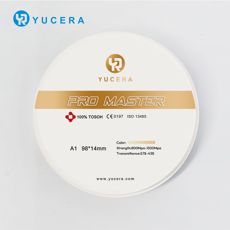 Yucera Pro Master 95mm 치과용 지르코니아 블록 정밀 치수, 다양한 치과 수복 솔루션에 적합