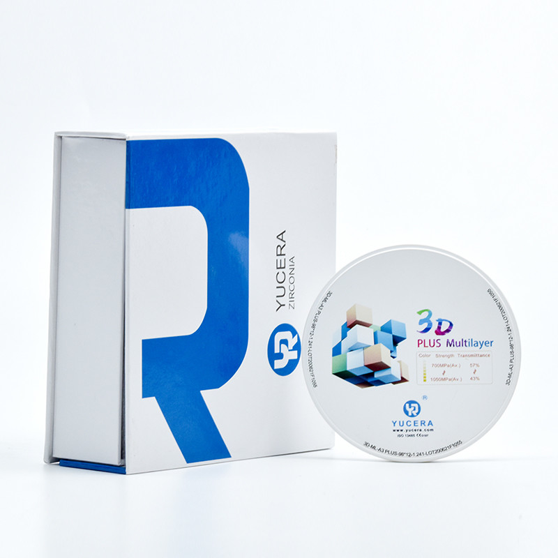 3D 이상 다층 산화 지르코늄 블록 1200HV 본인 빛깔 CAD 캠 산화 지르코늄 블록
